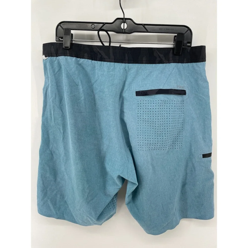 Vuori‎ Cruise Boardshorts Mens 34 Blue Black Camo Waist Performance 8